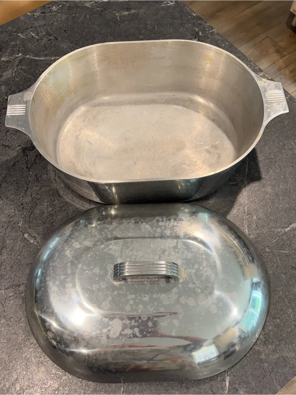 Magnalite vintage GHC 17 qt roaster rare XL aluminum pot + lid Sidney O original